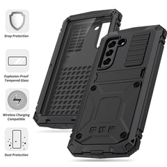 R-JUST Rugged Phone Case with Holder, For Samsung Galaxy S21 FE