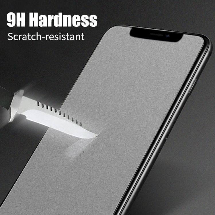 For iPhone 16e / 13 / 13 Pro 50pcs Transparent Frosted Full Screen Tempered Glass Film