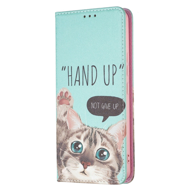 Colored Drawing Pattern Invisible Magnetic PU Leather Phone Case, For Samsung Galaxy A53 5G
