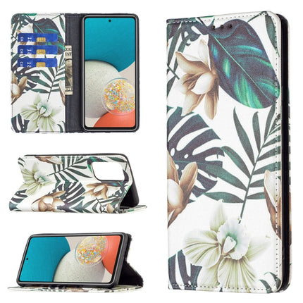 Colored Drawing Pattern Invisible Magnetic PU Leather Phone Case, For Samsung Galaxy A53 5G