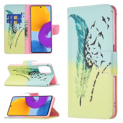Colored Drawing Pattern Leather Phone Case, For Samsung Galaxy M52 5G