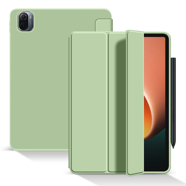 Skin Feel Matte Honeycomb Leather Tablet Case with Tri-fold Bracket, For Xiaomi Pad 5 / Pad 5 Pro