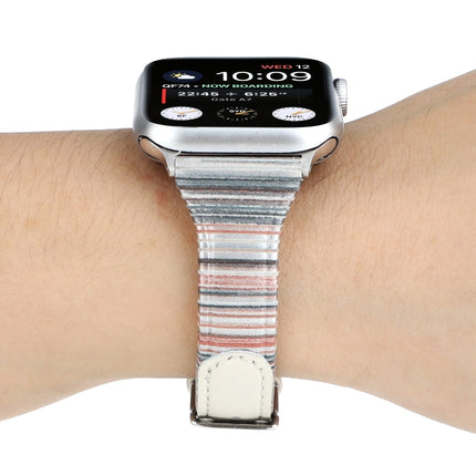Stitching Stripes Genuine Leather Strap  Watchband, For Apple Watch Series, For Apple Watch Series 5