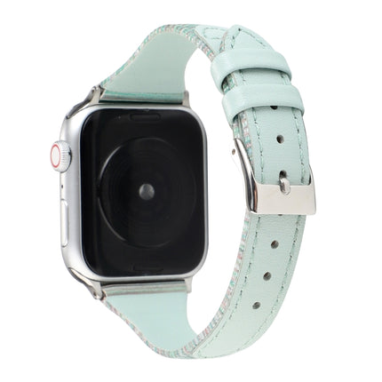 Stitching Stripes Genuine Leather Strap  Watchband, For Apple Watch Series, For Apple Watch Series 5