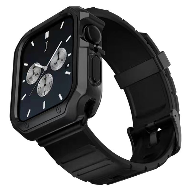 Silicone Watchband + Watch Case Set, For Apple Watch Series 9 / 8 / 7 41mm, For Apple Watch Series 9 / 8 / 7 45mm