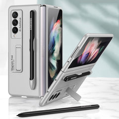 GKK Ultra-thin PC Phone Flip Case with Holder & Pen Slot, For Samsung Galaxy Z Fold3 5G