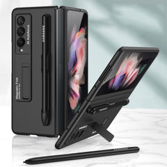 GKK Ultra-thin PC Phone Flip Case with Holder & Pen Slot, For Samsung Galaxy Z Fold3 5G