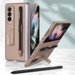 GKK Ultra-thin PC Phone Flip Case with Holder & Pen Slot, For Samsung Galaxy Z Fold3 5G