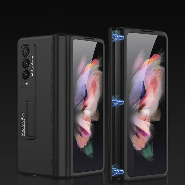 GKK Magnetische Telefon-Klapphülle mit vollständiger Abdeckung und Halterung für Samsung Galaxy Z Fold3 5G