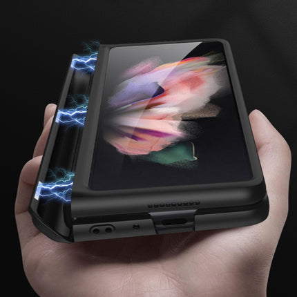 GKK Magnetische Telefon-Klapphülle mit vollständiger Abdeckung und Halterung für Samsung Galaxy Z Fold3 5G