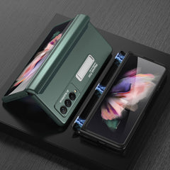 GKK Magnetic Full Coverage Phone Flip Case with Holder, For Samsung Galaxy Z Fold3 5G