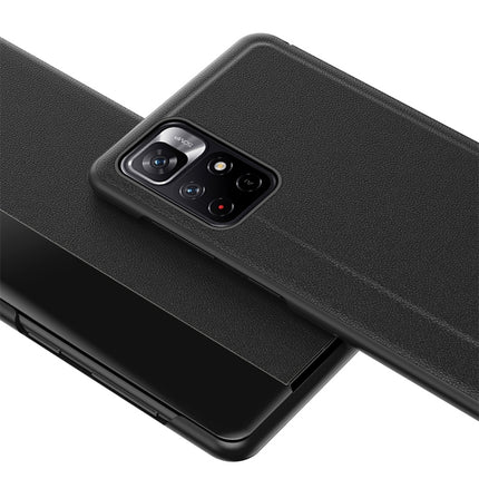 Window View Leather Phone Case, For Xiaomi Redmi Note 11 Pro, For Xiaomi Redmi Note 11, For Samsung Galaxy S22 Ultra 5G, For Samsung Galaxy S22+ 5G, For Samsung Galaxy S22 5G