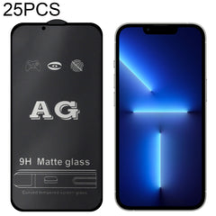 25 piezas de película de vidrio templado de cobertura completa mate esmerilado AG, para iPhone 13 mini (25 piezas), para iPhone 13/13 Pro (25 piezas), para iPhone 13 Pro Max (25 piezas)