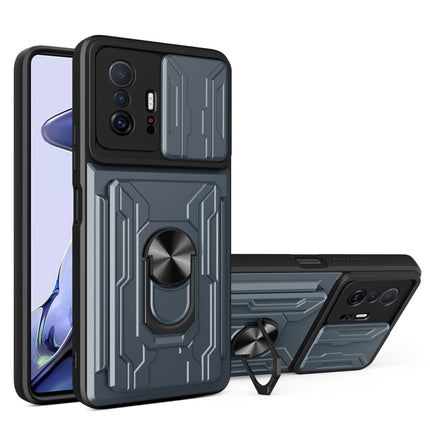 Camera Cover Phone Case with Card Slot & Holder, For Xiaomi 11T, For Xiaomi Redmi Note 10 Pro, For Xiaomi Redmi 10