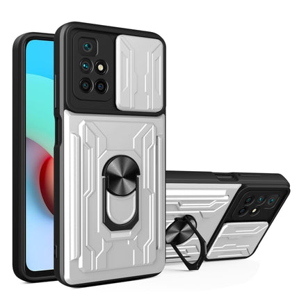 Camera Cover Phone Case with Card Slot & Holder, For Xiaomi 11T, For Xiaomi Redmi Note 10 Pro, For Xiaomi Redmi 10