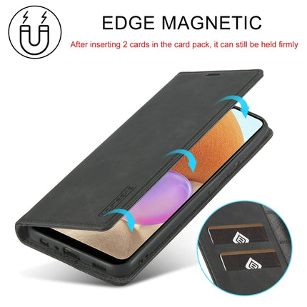 LC.IMEEKE Strong Magnetism Matte TPU + PU Leather Case, For Samsung Galaxy A32 4G
