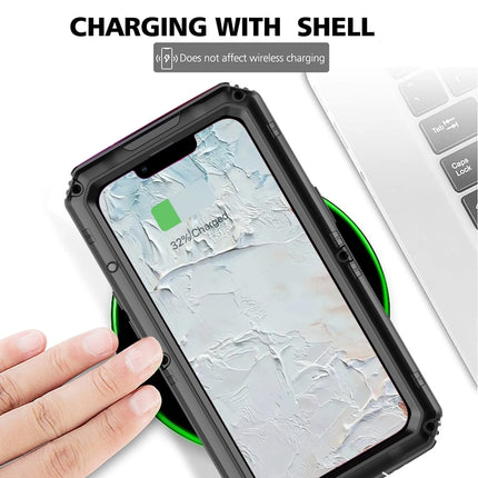 Funda de teléfono a prueba de golpes, impermeable, a prueba de polvo, de metal y silicona con protector de pantalla, para iPhone 13, para iPhone 13 Pro, para iPhone 13 Pro Max
