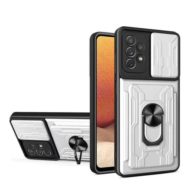 Camera Cover Phone Case with Card Slot & Holder, For Samsung Galaxy A02 / M02, For Samsung Galaxy A32, For Samsung Galaxy S20 FE