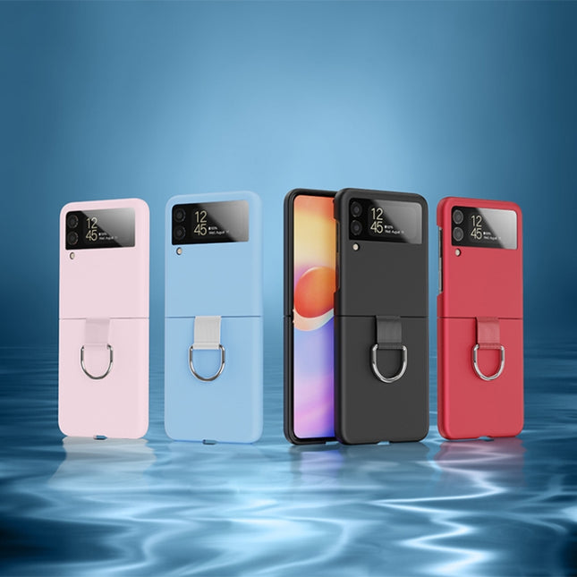 Oil-sprayed Feel Ring PC Phone Case, For Samsung Galaxy Z Flip3 5G