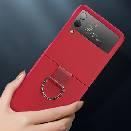 Oil-sprayed Feel Ring PC Phone Case, For Samsung Galaxy Z Flip3 5G
