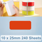 10 x 25mm 240 Sheets Red / Red