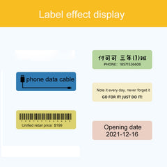 Thermal Printing Label Paper Stickers For NiiMbot D101 / D11, 10 x 25mm 240 Sheets White, 14 x 25mm 240 Sheets White, 10 x 25mm 240 Sheets Yellow, 14 x 25mm 240 Sheets Yellow, 10 x 25mm 240 Sheets Red, 14 x 25mm 240 Sheets Red