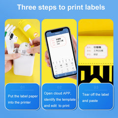 Thermal Printing Label Paper Stickers For NiiMbot D101 / D11, 10 x 25mm 240 Sheets White, 14 x 25mm 240 Sheets White, 10 x 25mm 240 Sheets Yellow, 14 x 25mm 240 Sheets Yellow, 10 x 25mm 240 Sheets Red, 14 x 25mm 240 Sheets Red