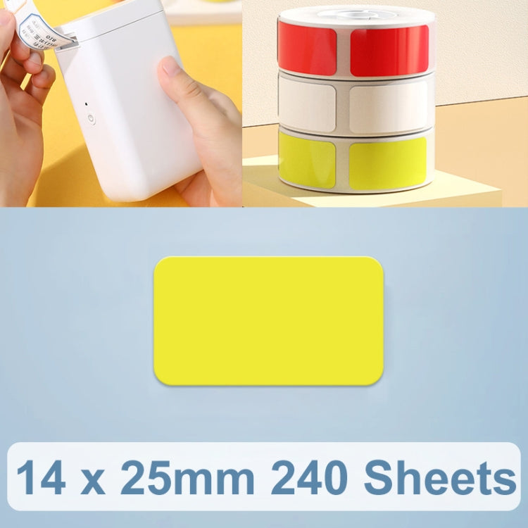 Thermal Printing Label Paper Stickers For NiiMbot D101 / D11, 10 x 25mm 240 Sheets White, 14 x 25mm 240 Sheets White, 10 x 25mm 240 Sheets Yellow, 14 x 25mm 240 Sheets Yellow, 10 x 25mm 240 Sheets Red, 14 x 25mm 240 Sheets Red