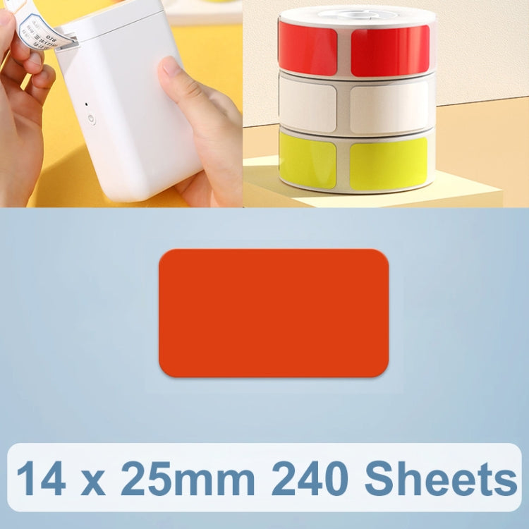 Thermal Printing Label Paper Stickers For NiiMbot D101 / D11, 10 x 25mm 240 Sheets White, 14 x 25mm 240 Sheets White, 10 x 25mm 240 Sheets Yellow, 14 x 25mm 240 Sheets Yellow, 10 x 25mm 240 Sheets Red, 14 x 25mm 240 Sheets Red