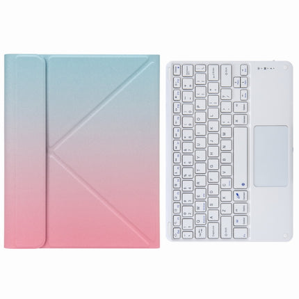 H-097C Touch Bluetooth Keyboard Leather Case with Rear Three-fold Holder, For iPad 9.7 2018 & 2017, For iPad Pro 11 inch 2021 & 2020 & 2018 / Air 2020 10.9