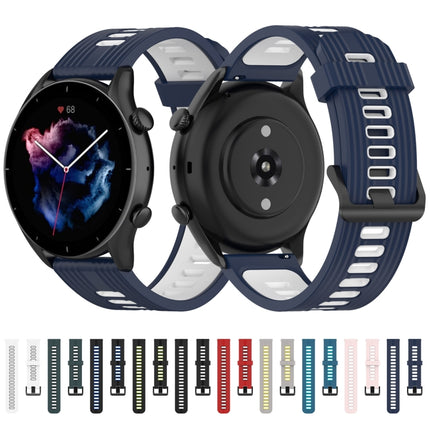 Two-color Stripe Silicone Watchband, For Huawei Watch GT 3 42mm, For Huawei Watch GT 3 46mm