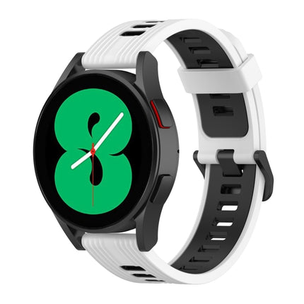 Two-color Stripe Silicone Watchband, For Samsung Galaxy Watch4/Active2, For Huawei Watch GT Runner