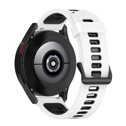 Two-color Stripe Silicone Watchband, For Samsung Galaxy Watch4/Active2, For Huawei Watch GT Runner