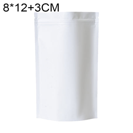 100 PCS/Set Matte Aluminum Foil Snack Stand-up Pouch, 8x12+3cm, 9x13+3cm