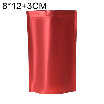 100 PCS/Set Matte Aluminum Foil Snack Stand-up Pouch, 8x12+3cm, 9x13+3cm