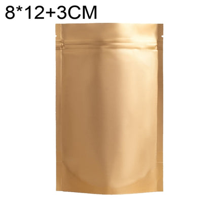 100 PCS/Set Matte Aluminum Foil Snack Stand-up Pouch, 8x12+3cm, 9x13+3cm