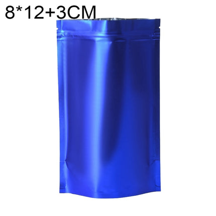 100 PCS/Set Matte Aluminum Foil Snack Stand-up Pouch, 8x12+3cm, 9x13+3cm