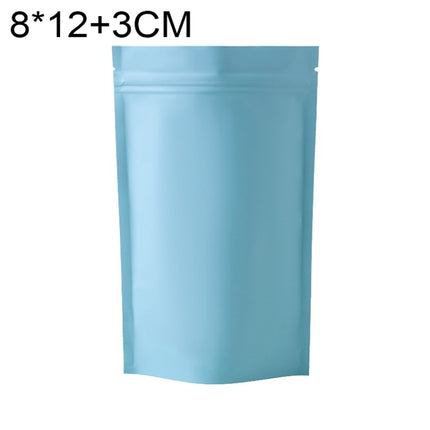 100 PCS/Set Matte Aluminum Foil Snack Stand-up Pouch, 8x12+3cm, 9x13+3cm