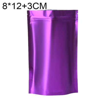 100 PCS/Set Matte Aluminum Foil Snack Stand-up Pouch, 8x12+3cm, 9x13+3cm