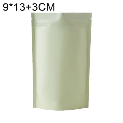 100 PCS/Set Matte Aluminum Foil Snack Stand-up Pouch, 8x12+3cm, 9x13+3cm