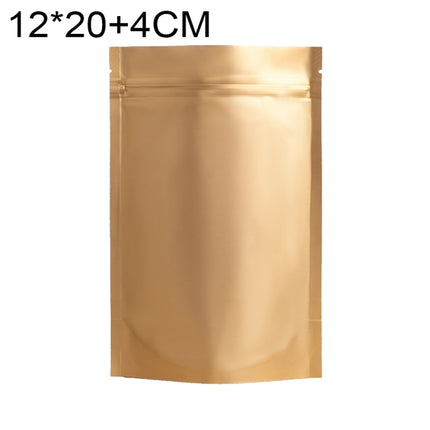 100 PCS/Set Matte Aluminum Foil Snack Stand-up Pouch, 10x15+3cm, 12x20+4cm