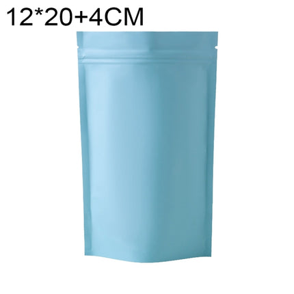 100 PCS/Set Matte Aluminum Foil Snack Stand-up Pouch, 10x15+3cm, 12x20+4cm