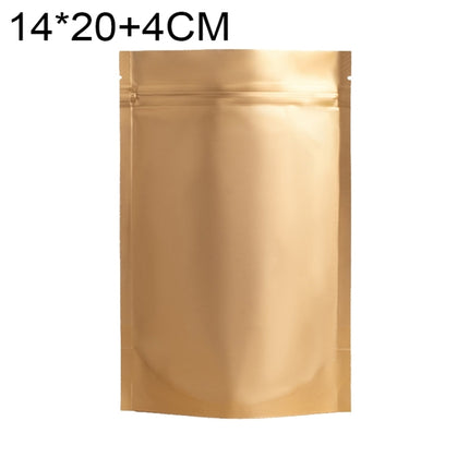 100 PCS/Set Matte Aluminum Foil Snack Stand-up Pouch, 14x20+4cm, 15x22+4cm
