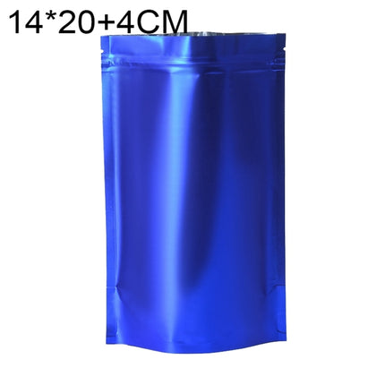 100 PCS/Set Matte Aluminum Foil Snack Stand-up Pouch, 14x20+4cm, 15x22+4cm