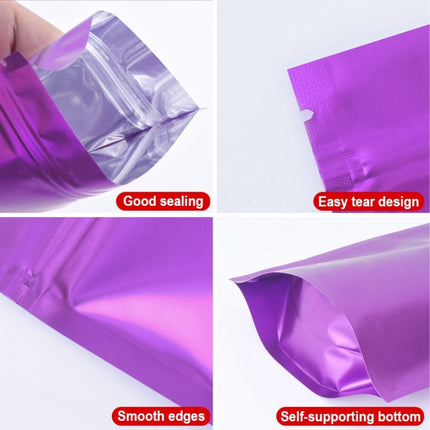 100 PCS/Set Matte Aluminum Foil Snack Stand-up Pouch, 14x20+4cm, 15x22+4cm