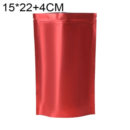 100 PCS/Set Matte Aluminum Foil Snack Stand-up Pouch, 14x20+4cm, 15x22+4cm
