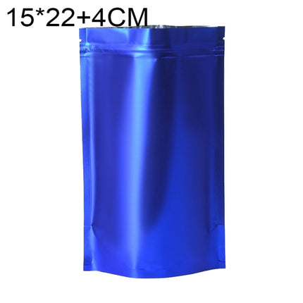 100 PCS/Set Matte Aluminum Foil Snack Stand-up Pouch, 14x20+4cm, 15x22+4cm