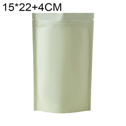 100 PCS/Set Matte Aluminum Foil Snack Stand-up Pouch, 14x20+4cm, 15x22+4cm