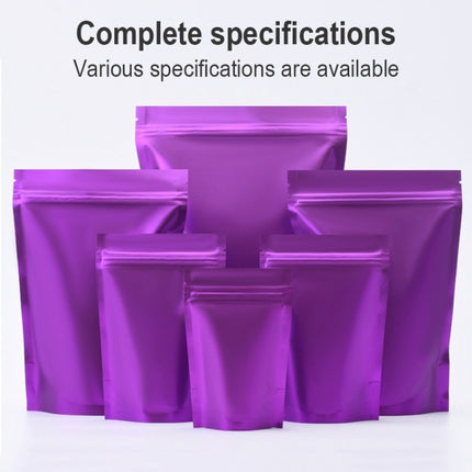 100 PCS/Set Matte Aluminum Foil Snack Stand-up Pouch, 16x24+4cm, 18x26+4cm