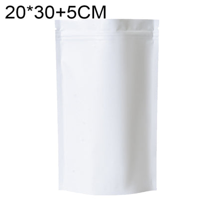 100 PCS/Set Matte Aluminum Foil Snack Stand-up Pouch, 20x30+5cm